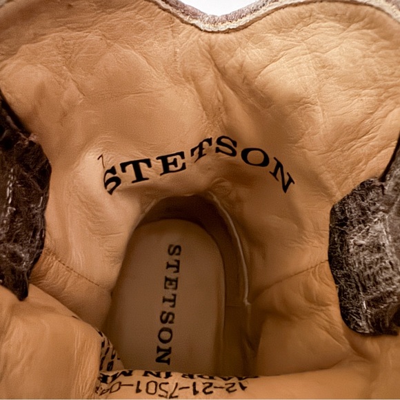 Stetson Sandia Serape Aztec Textile Western Leather Ankle Round Toe Boots - Picture 7 of 7